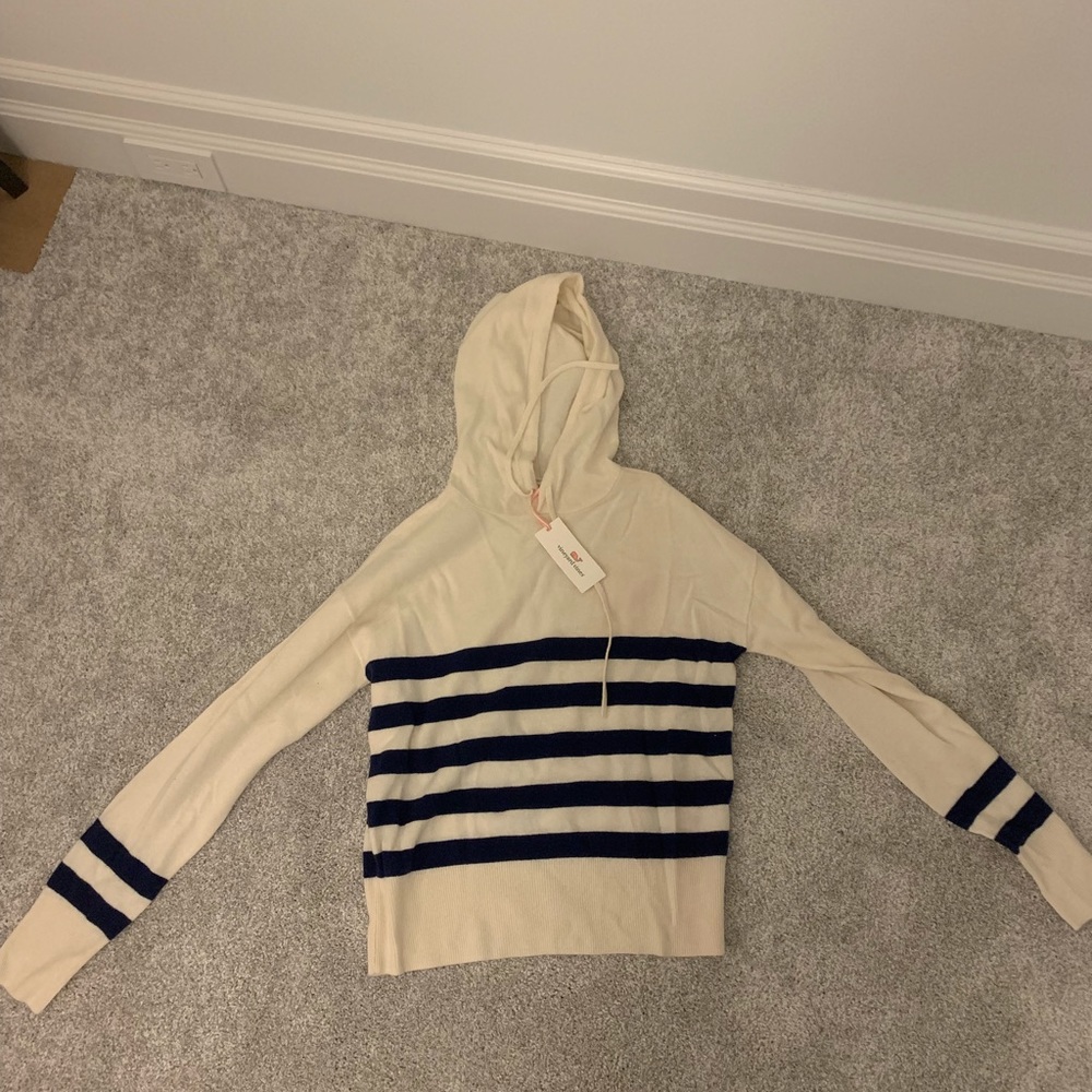 striped hooded sweater